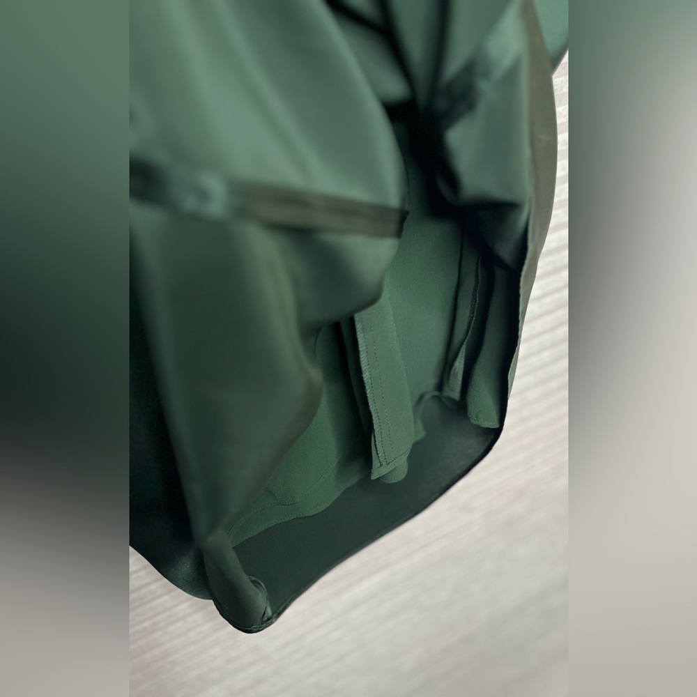 Banana Republic Silk mini Shift Long Sleeve Dress Hunter Green Size XS - Picture 8 of 10